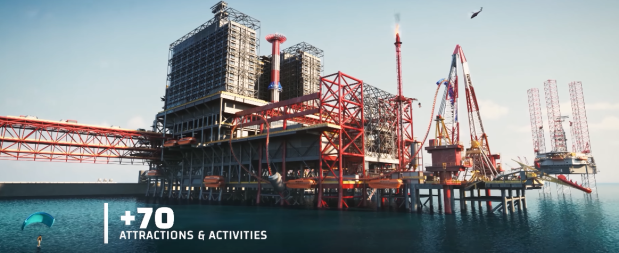 اولین پارک سرگرمی شناور جهان در عربستان سعودی ساخته می بشود + ویدیو 1 اولین پارک موضوعی شناور جهان بر روی یک سکوی نفتی قدیمی در عربستان