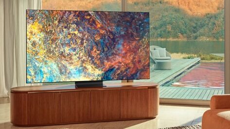 بهترین تلویزیون های گیمینگ | برترین مانتیورهای مناسب بازی 2024 20 تصویر تلویزیون سامسونگ مدل QN90A