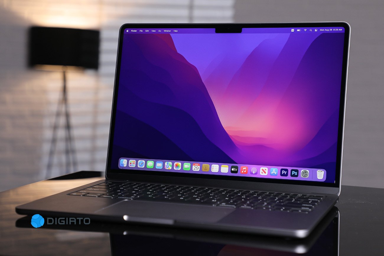 راهنمای خرید بهترین لپ تاپ از ۱۵ تا ۱۲۰ میلیون تومان_غروب شهر 22 راهنمای خرید بهترین لپ تاپ دیجیاتو - مک بوک ایر M2