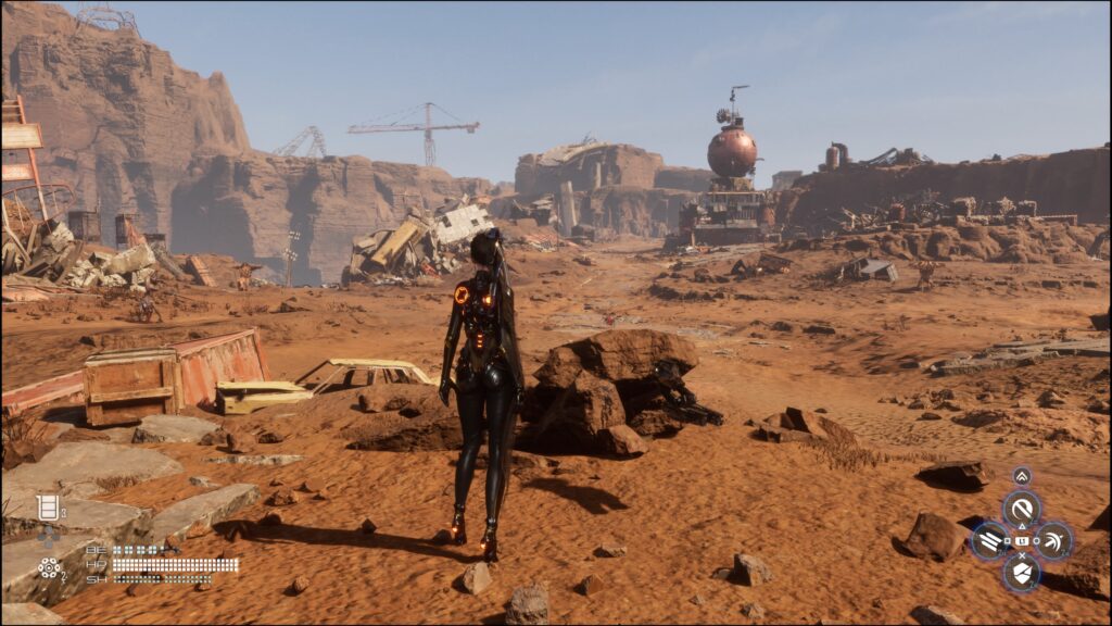 بازدید بازی Stellar Blade_غروب شهر 14 بررسی Stellar Blade