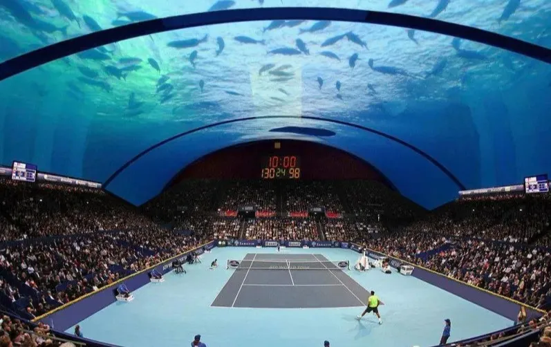 مطرح اولین استادیوم زیر آب جهان با سقف شیشه ای در دبی_غروب شهر 2 1714280166 445 مطرح اولین استادیوم زیر آب جهان با سقف شیشه ای