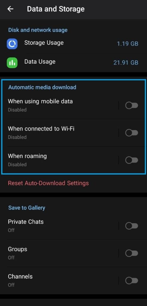 1717127946 29 غیر فعال کردن دانلود خودکار تلگرام ‌ بستن دانلود تلگرام