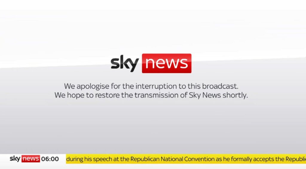 قطعی شبکه خبری اسکای نیوز