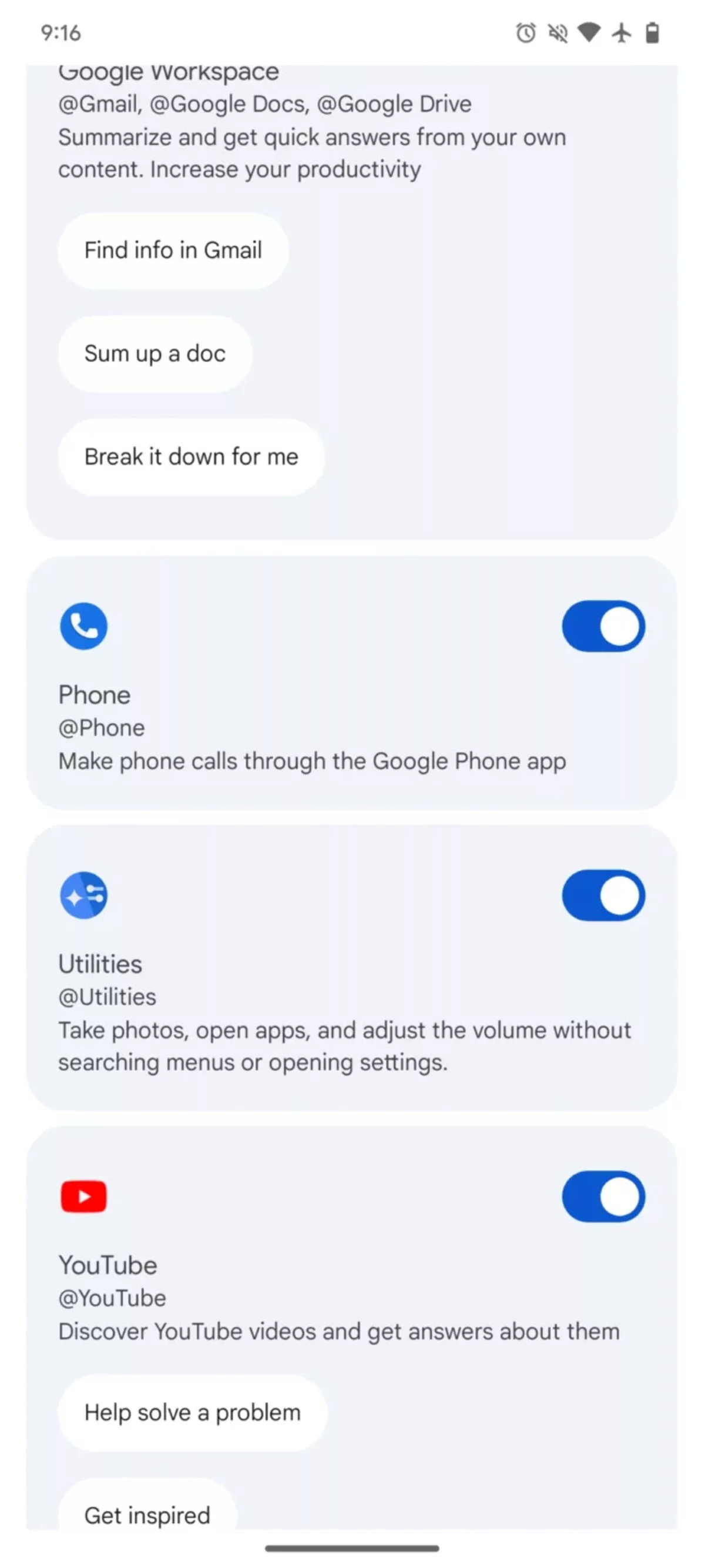 گوگل بهزودی افزونههای جذابی برای هوش مصنوعی جمینای اراعه میکند_غروب شهر 1 افزونه Phone برای جمینای